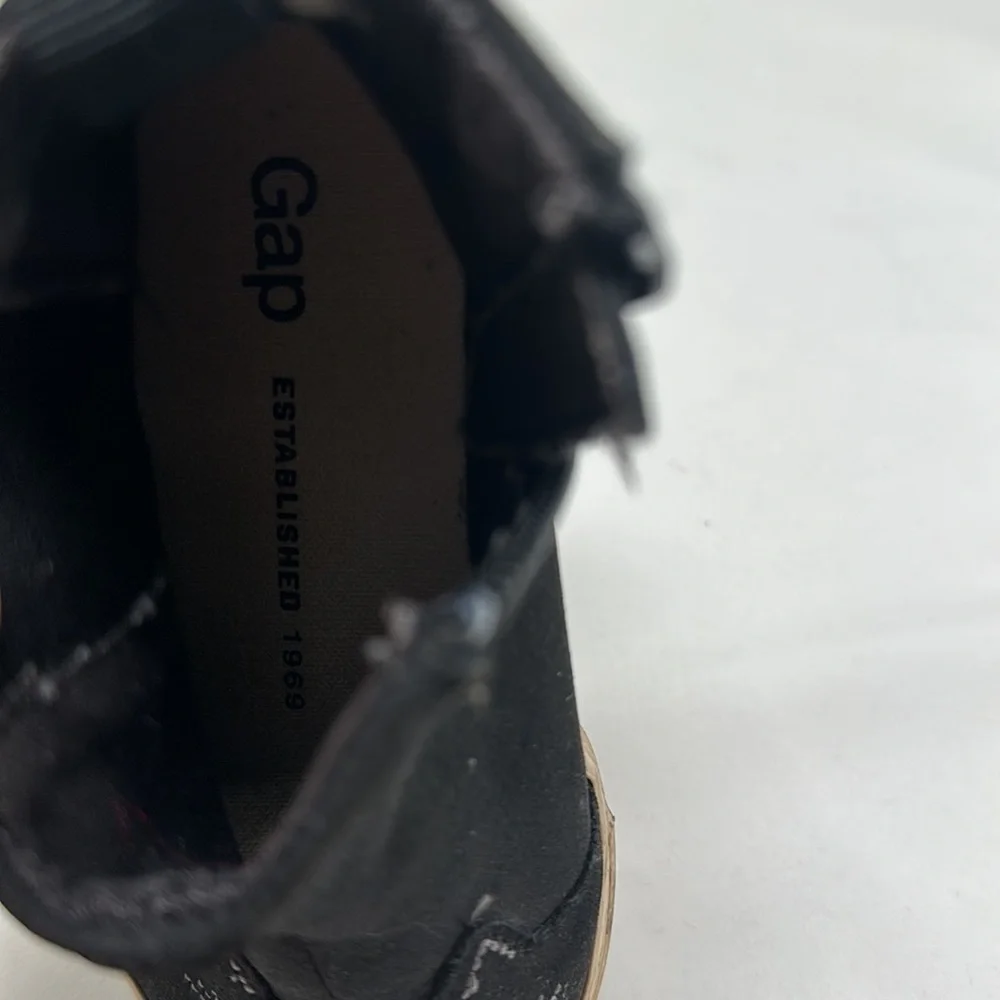 Baby Gap Kids Black Cat Booties Size 7
